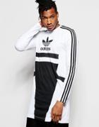 Adidas Originals 'bleached Out' Printed Long Sleeve T-shirt B45875 - White