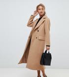 New Look Tailored Maxi Coat In Camel