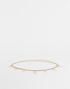Asos Design Star Charm Chain Belt In Gold