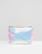 New Look Holographic Makeup Bag - Silver