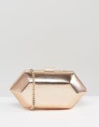 Miss Kg Jewel Structured Clutch Bag - Gold