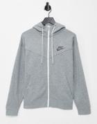 Nike Revival Zip-through Hoodie In Gray-grey