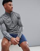 New Look Sport Sweat With Zip Detail In Gray - Gray