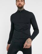Asos 4505 Ski Base Layer Top With 1/4 Zip-black