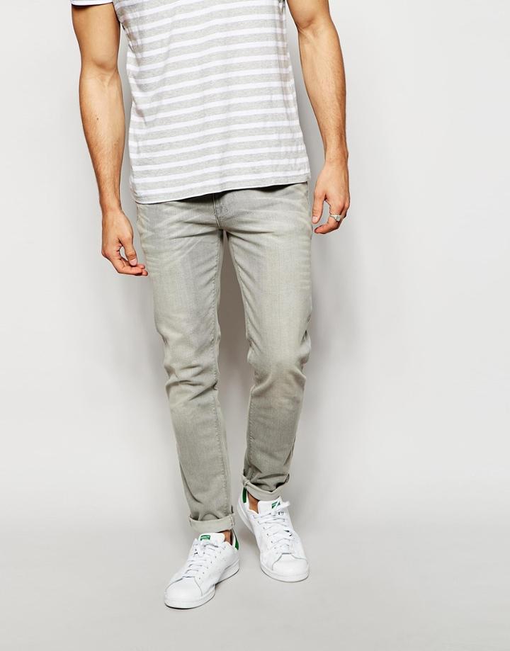 Asos Skinny Jeans In Light Gray - Light Gray