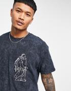 Vintage Supply Encryption Graphic T-shirt In Charcoal-grey