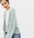 Oneon Hand Knitted Cable Cardigan - Blue