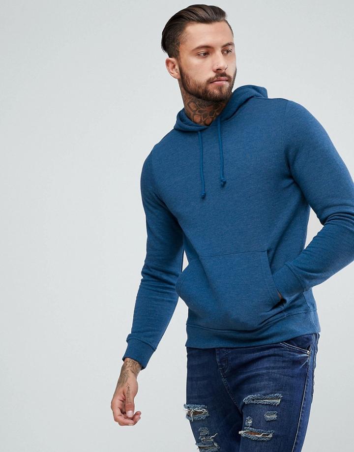 Bravesoul Basic Overhead Pocket Hoody - Blue