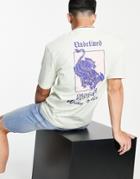 Jack & Jones Originals Oversize T-shirt With Dragon Back Print In Mint-green