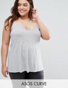 Asos Curve The Ultimate Cami With Caging - Gray