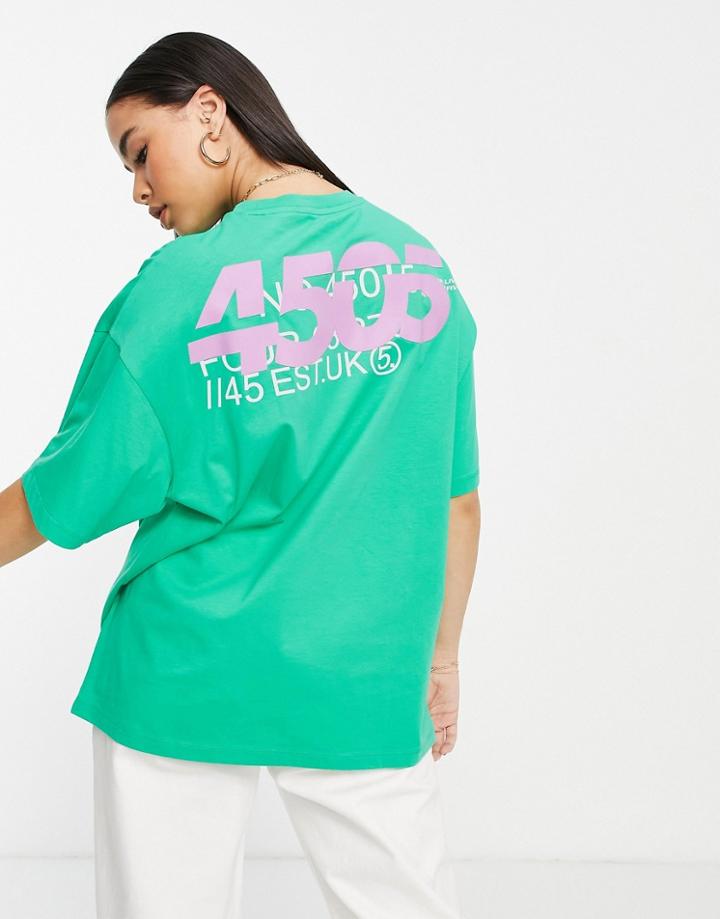 Asos 4505 Oversized T-shirt With Graphic-green
