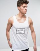 Nicce London Tank In White With Box Logo - White