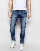 Jack & Jones Light Wash Jeans In Slim Fit With Stretch - Light Blue