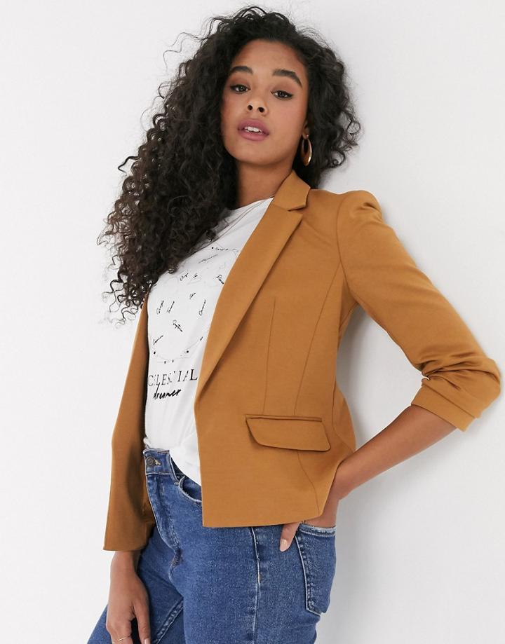 Miss Selfridge Blazer In Camel-tan