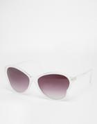 Jeepers Peepers Butterfly Shape Sunglasses - White