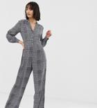 Warehouse Jumpsuit In Check - Gray