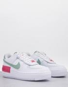 Nike Air Force 1 Shadow Sneakers In White/jade Smoke