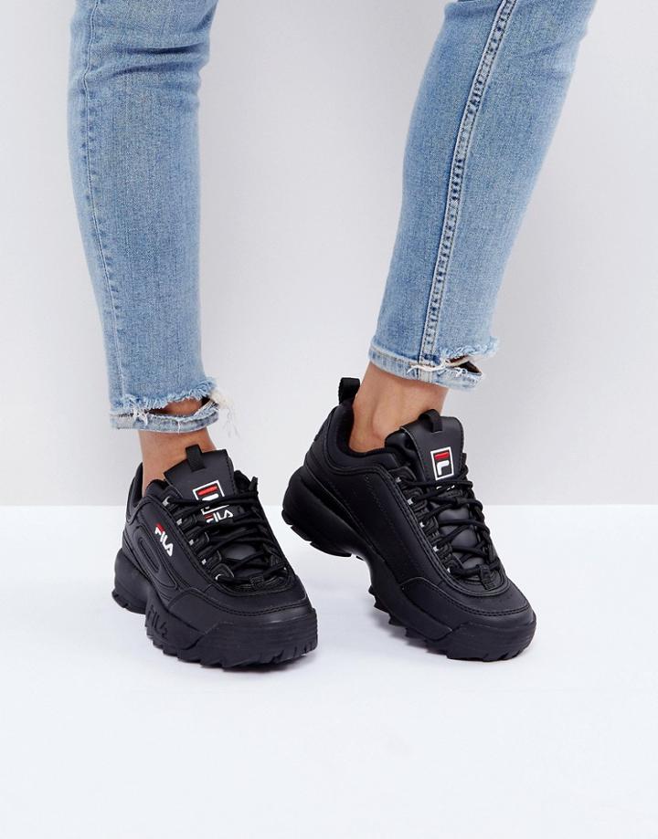 Fila Disruptor Sneakers In Black - Black