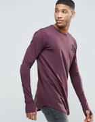 Siksilk Marl Long Sleeve T-shirt - Red