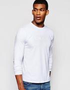 Dkny Long Sleeve T-shirt Rubber Print - White