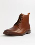 Aldo Alenia Lace Up Boots In Tan Leather - Tan