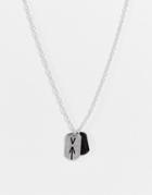 Icon Brand Double Dog Tag Pendant In Silver