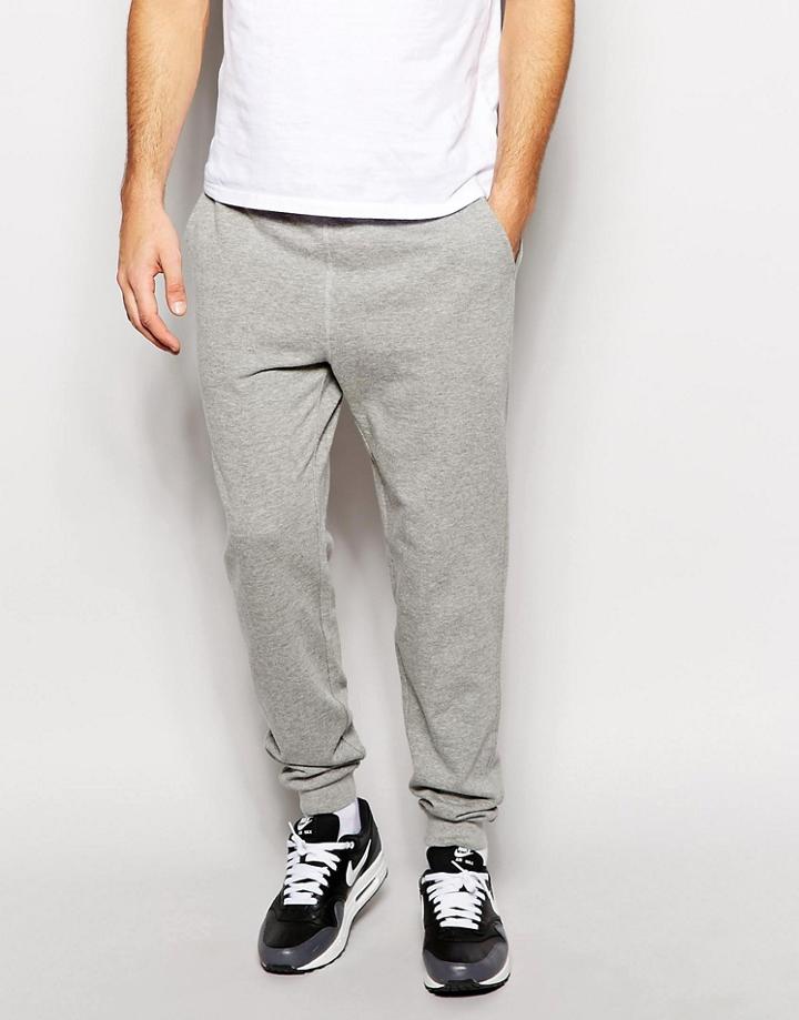 Asos Standard Joggers In Gray Marl - Gray