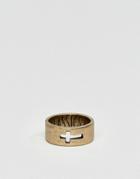Classics 77 Burnished Cross Band Ring In Gold
