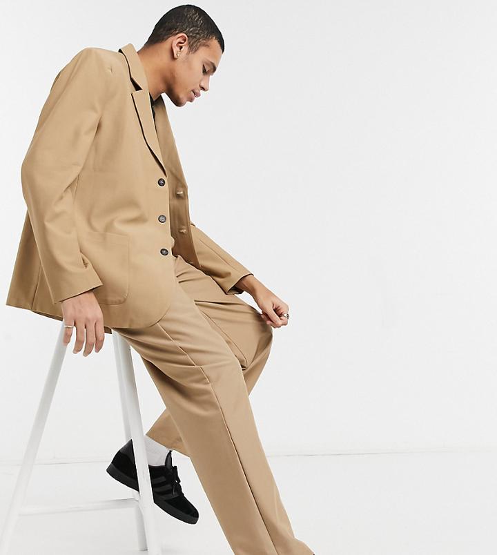 Reclaimed Vintage Inspired Smart Pants In Beige-neutral