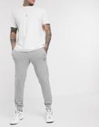 Jack & Jones Originals Badge Logo Sweat Sweatpants In Light Gray-grey