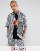 Reclaimed Vintage Inspired Oversized Shirt In Check - Black