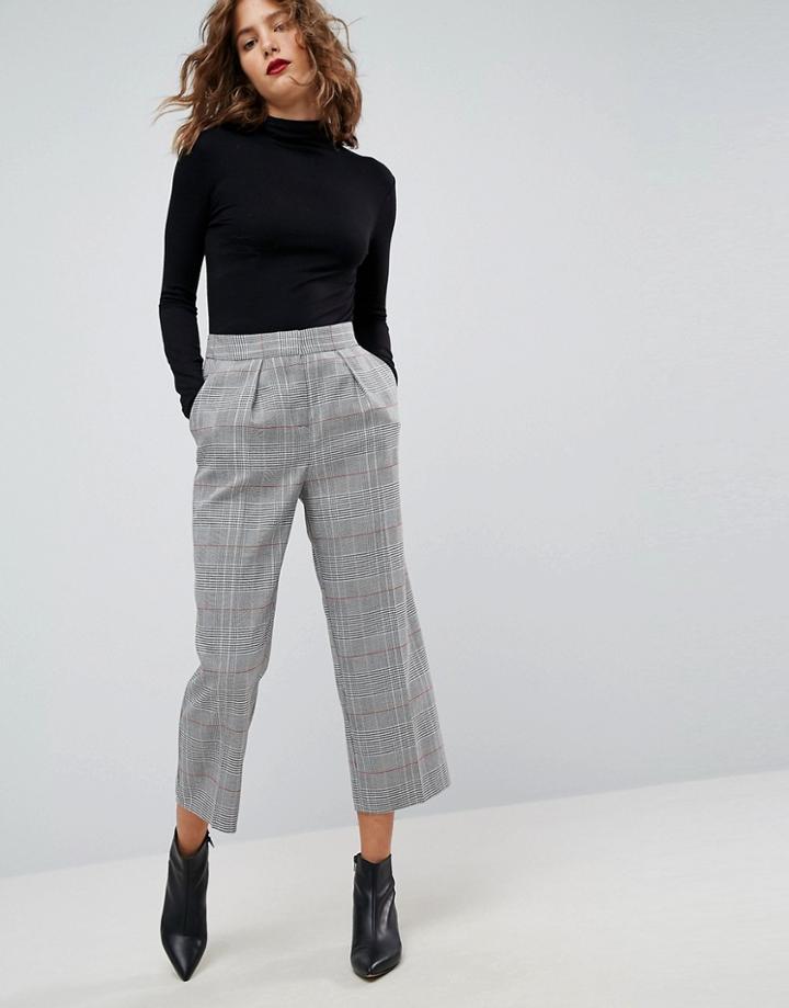 Asos Tailored Mansy Tapered Pants In Check - Multi