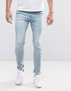 Cheap Monday Tight Cure Blue Skinny Jeans - Blue