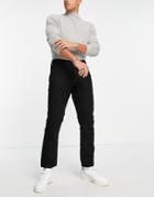 Selected Homme Organic Cotton Relaxed Jeans In Washed Black