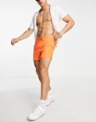 Pull & Bear Basic Swim Shorts In Orange
