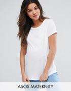 Asos Maternity Crew Neck T-shirt - White