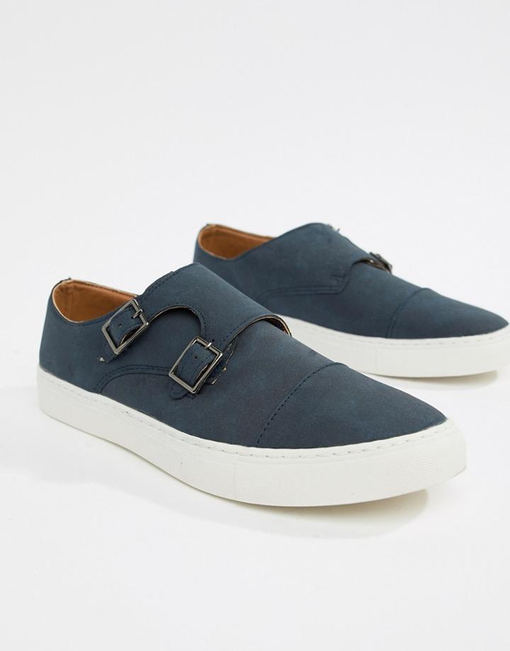New Look Monk Shoes In Navy - Navy