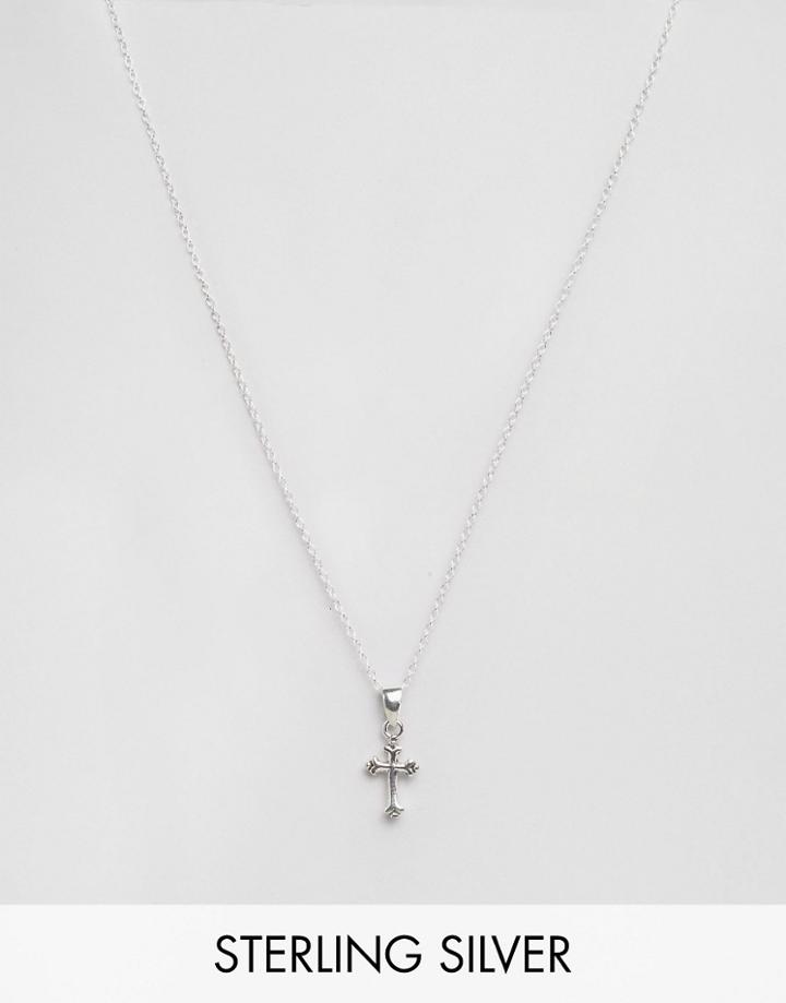 Kingsley Ryan Sterling Silver Cross Pendant Necklace - Silver
