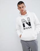 Nicce Campus Logo Hoodie In White - White