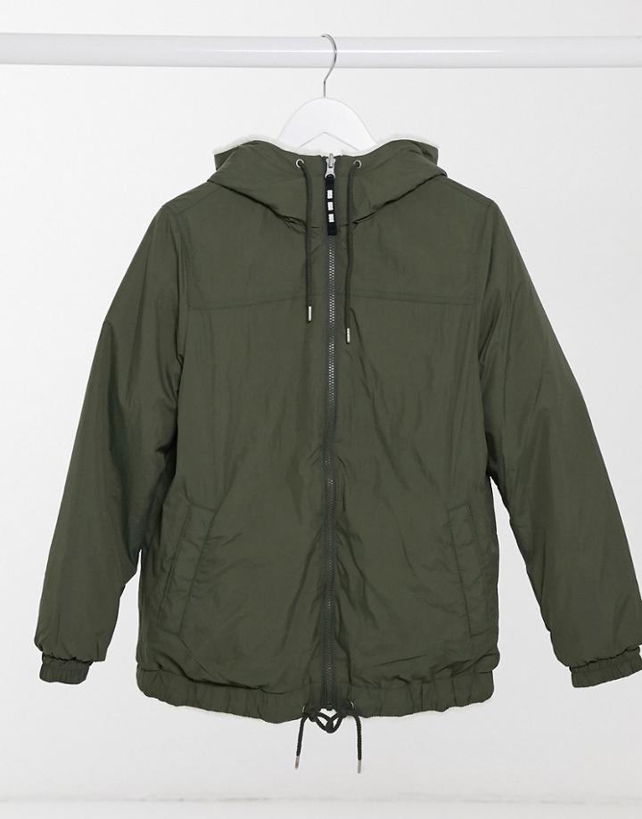 Ugg Kayleigh Reversible Hoodie In Olive-green