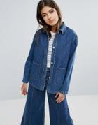 Wood Wood Nia Relaxed Denim Jacket - Blue