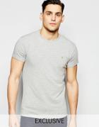 Farah T-shirt With F Logo Muscle Fit Exclusive - Rain Heath