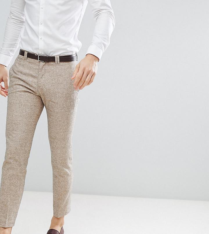 Noak Slim Wedding Suit Pants In Linen - Stone