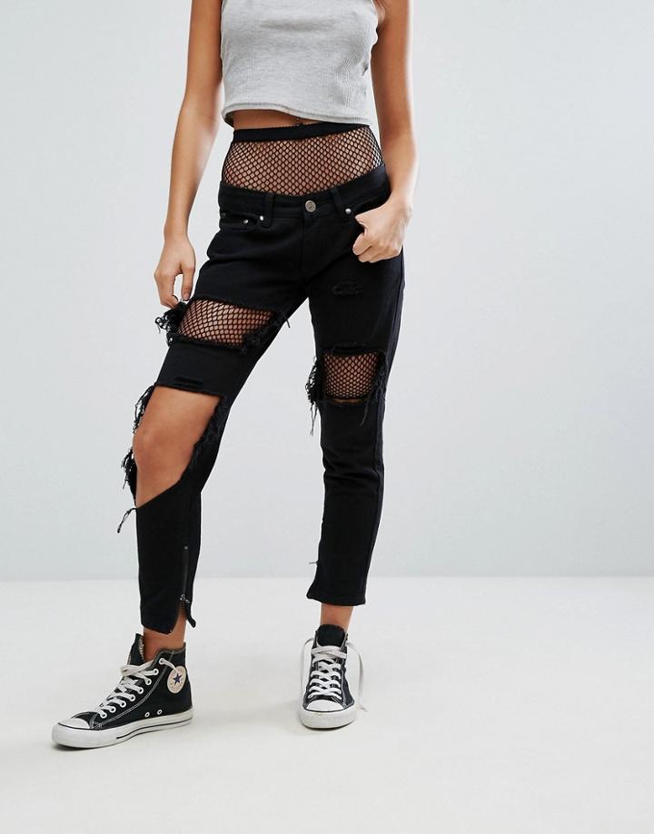 Gipsy Fishnet Shorts - Black