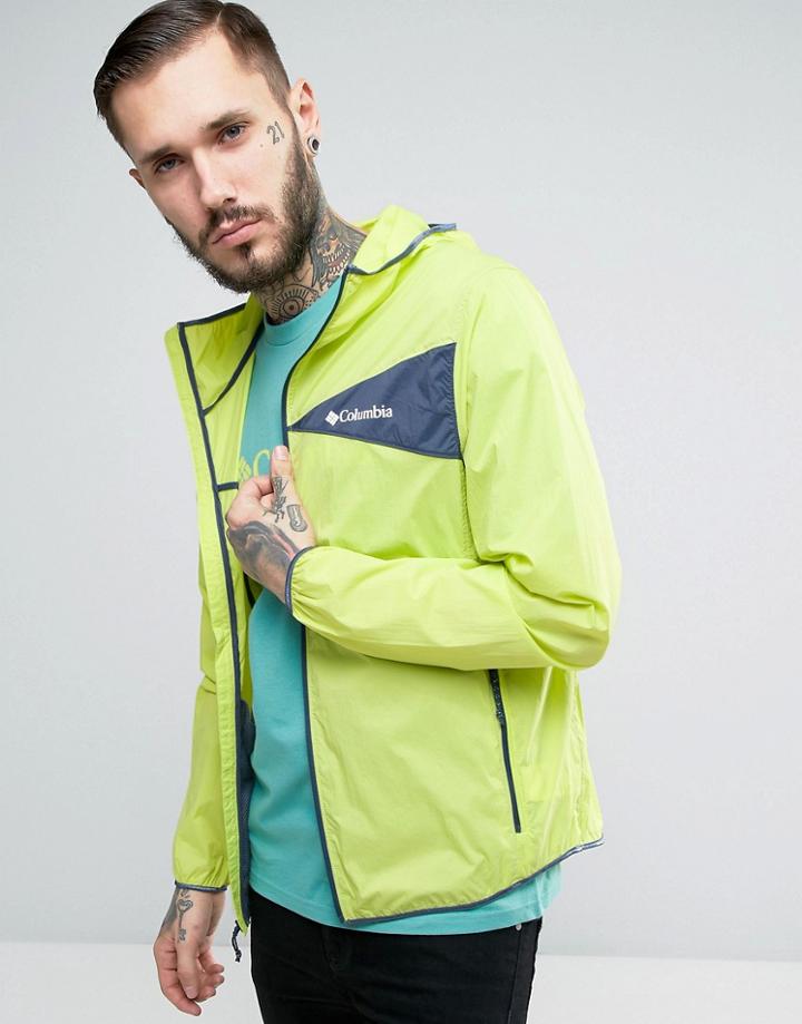 Columbia Addison Park Windbreaker Jacket Lightweight In Blue - Blue