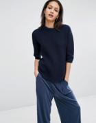 Just Female Ashley Light Weight Knit Sweater - Navy