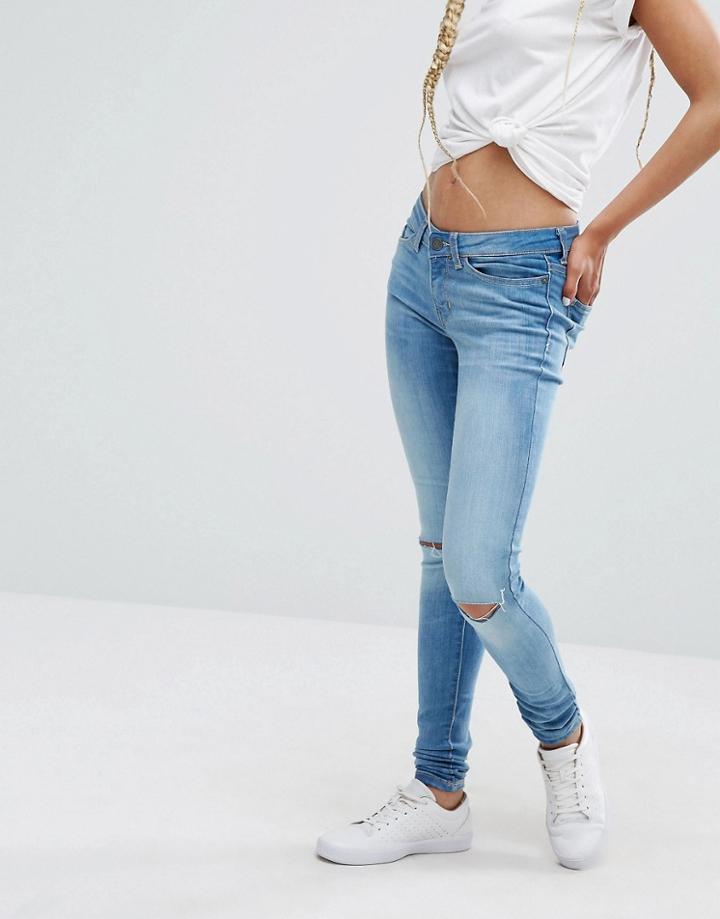 Noisy May Eve Skinny Stretch Jeans - Blue