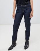 Dr Denim Edie High Waisted Slim Mom Jean In Rinse - Blue