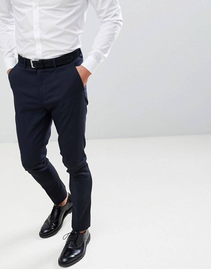 New Look Skinny Suit Pants In Navy