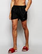 Nicce Retro Swim Short In Black - Black